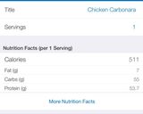 A picture of step 7 of Chicken Carbonara.