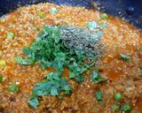 A picture of step 9 of Dhaba Style Soya Keema Masala.