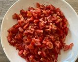A picture of step 4 of Dakos salad | Cretan salad.