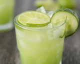 A picture of step 2 of Cucumber, ginger and lemon juice.