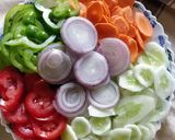 A picture of step 1 of Vegetable sandwich.