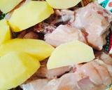 A picture of step 4 of Chicken pulao in my style.