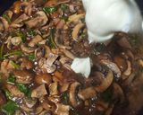 Foto del paso 5 de la receta: Cama para carne de champiñones y espinacas