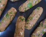 A picture of step 8 of Mutton Kebab with leftover meat and rice.