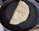 A picture of step 1 of Masala papad cone.