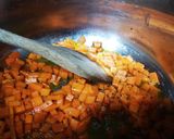 A picture of step 2 of Pumpkin Risotto with Hazelnuts and Taleggio Fondue.
