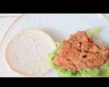 A picture of step 7 of KFC style zinger Burger.