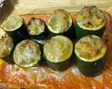 Foto del paso 5 de la receta Calabacín con verduritas y gambas 🥒