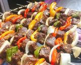 Hình bước làm 2 của món Bò nướng xiên que