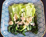 Hình bước làm 3 của món Cải thìa xào tỏi