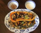 A picture of step 4 of California Farm Stuffed Butternut Squash Dinner.