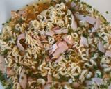 A picture of step 2 of Beef Ramen with Black Forest Ham and Chives.