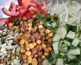 A picture of step 3 of Mix veg salad.