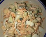 A picture of step 2 of Yam salad.