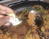 A picture of step 3 of Cous cous with minced sorce.