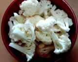 A picture of step 1 of Sweet & Sour Crispy Cauliflower.