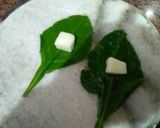 A picture of step 2 of Cheesy palak fritters.