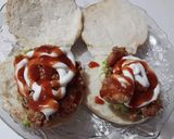 A picture of step 7 of Zinger burger.