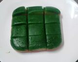 A picture of step 7 of Tricolour burfi.