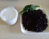 Foto langkah ke 1 dari resep Kue talam ketan hitam srikaya pandan.