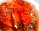 A picture of step 2 of Watermelon Salad.