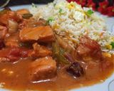 A picture of step 6 of Shashlik with Chinese fried rice.
