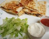 A picture of step 4 of Chicken Quesadillas - simple, quick and so yummy!.