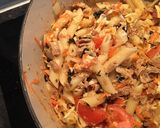 A picture of step 5 of Vegan “tuna” pasta salad.