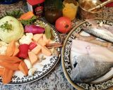 A picture of step 1 of Bouillabaisse with Black Jack Little Squash.