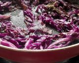 A picture of step 3 of Red Cabbage stir fry.