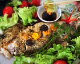 Hình bước làm 6 của món Cá vược hấp xì dầu thơm ngon khó cưỡng!