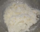 A picture of step 1 of Coconut Rose Burfi (Khopra Pak).