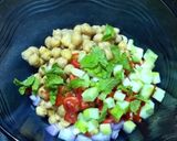 A picture of step 2 of Mexican chickpea salad.