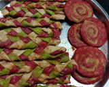 A picture of step 4 of Tricolor braided Mathri.