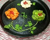 A picture of step 2 of Tricolour Fruit Chaat.
