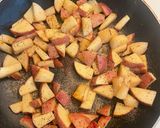 A picture of step 2 of Cajun-style Fried Cabbage.