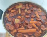 Bableves kolbásszal recept fázis 4 fotója