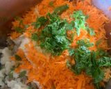 A picture of step 3 of Quinoa cabbage tikki.