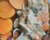 Foto del paso 4 de la receta: Pescado sobre colchón de verduras a la crema