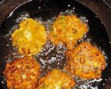 A picture of step 2 of Cabbage pakoda.