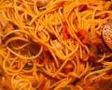 Une image de l'étape 4 de Spaghettis, chipos à la provençale.