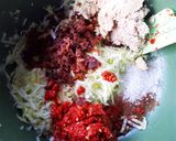 Foto langkah ke 4 dari resep Pepes Ikan Belanak Sambal Pencit (Mangga Muda).