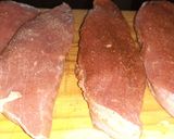 A picture of step 1 of Homemade biltong.