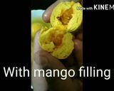 मैंगो छैना रसगुल्ला (Mango chena rasgulla recipe in hindi) रेसिपी चरण 15 फोटो