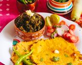 A picture of step 3 of Sarson ka saag.