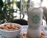 Hình bước làm 7 của món Sữa hạnh nhân matcha thơm ngon!