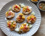 A picture of step 4 of Corn papdi chaat.