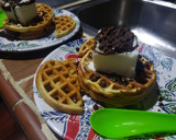 Foto del paso 4 de la receta: WAFFLES DULCES CON HELADO DE COCO CON CHOCOLATE