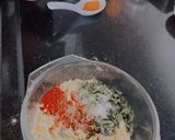 A picture of step 2 of Besan toast/sandwitch.