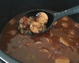 A picture of step 2 of Instant pot beans and weenies.